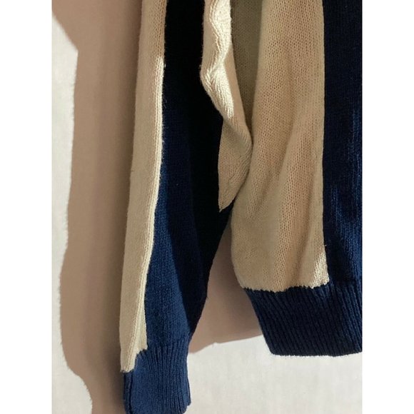 GULF TRADERS Cream Argyle Knit Unisex Pullover Sweater Size XL - Picture 3 of 9